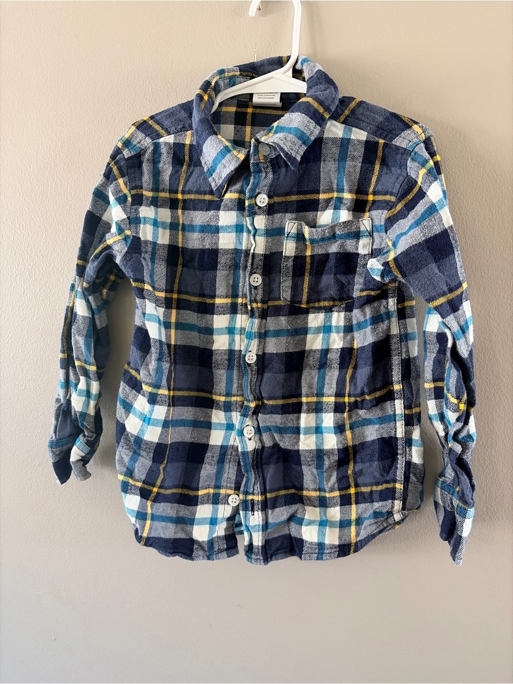 Kids Navy Plaid Button-Up Shirt - Gymboree